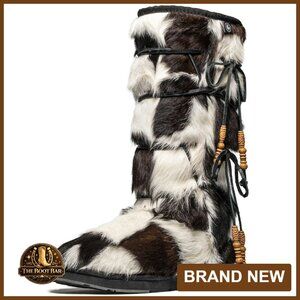 Knee High Winter Snow Boots Women Sheepskin Suede Shearling Comfort